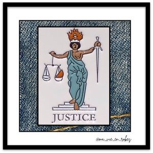 JUSTICE — A Pin Based on a Tarot Card